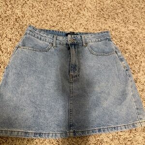 Forever 21 Light Blue Denim Mini Skirt